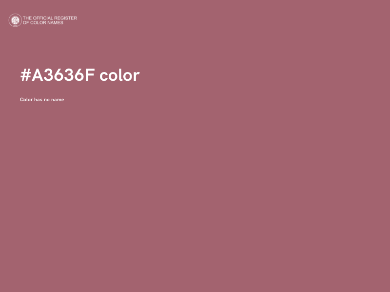 #A3636F color image