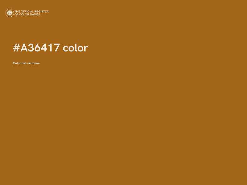#A36417 color image
