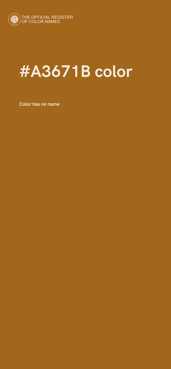 #A3671B color image