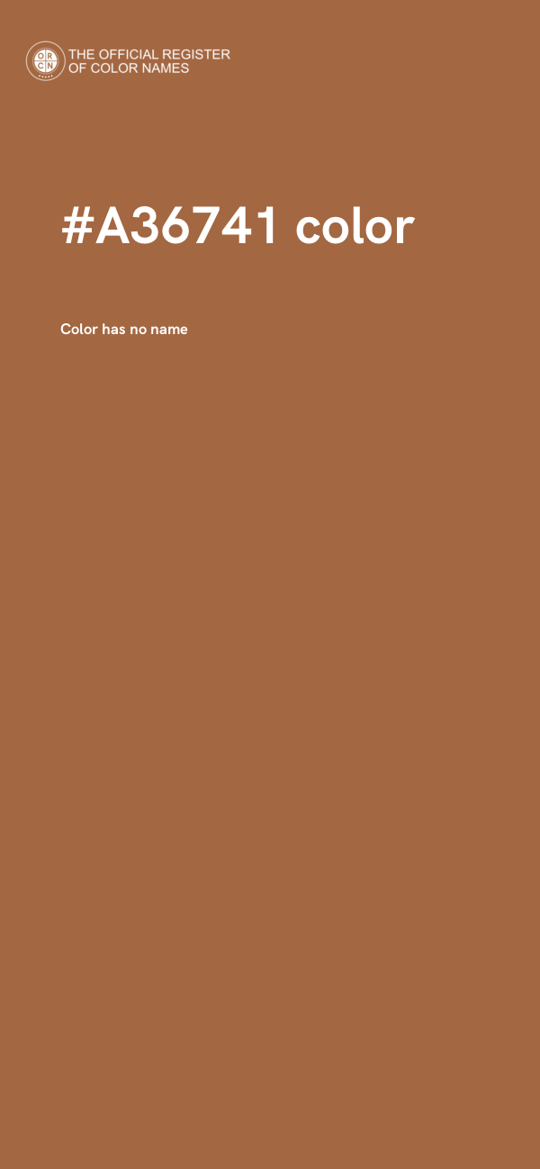 #A36741 color image