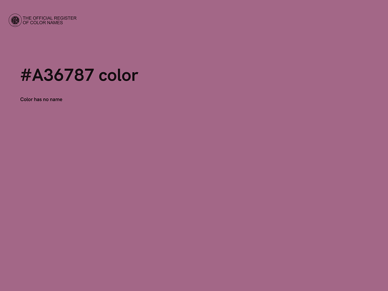 #A36787 color image
