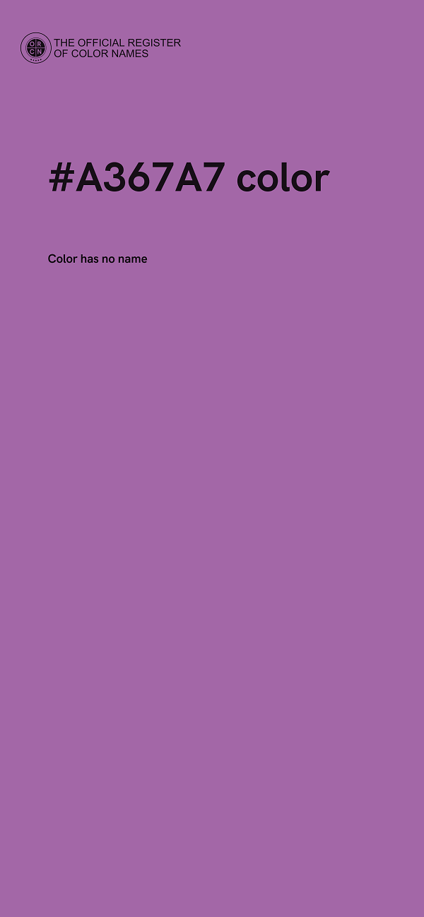 #A367A7 color image