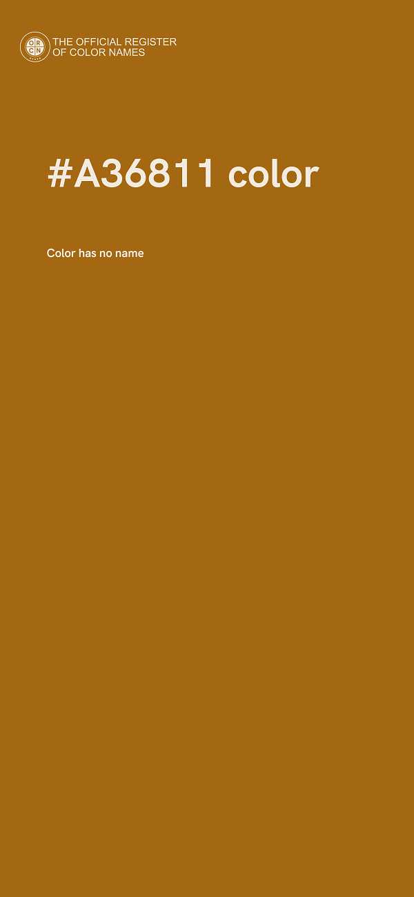 #A36811 color image