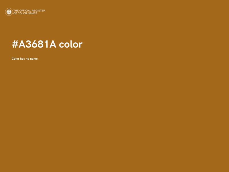 #A3681A color image