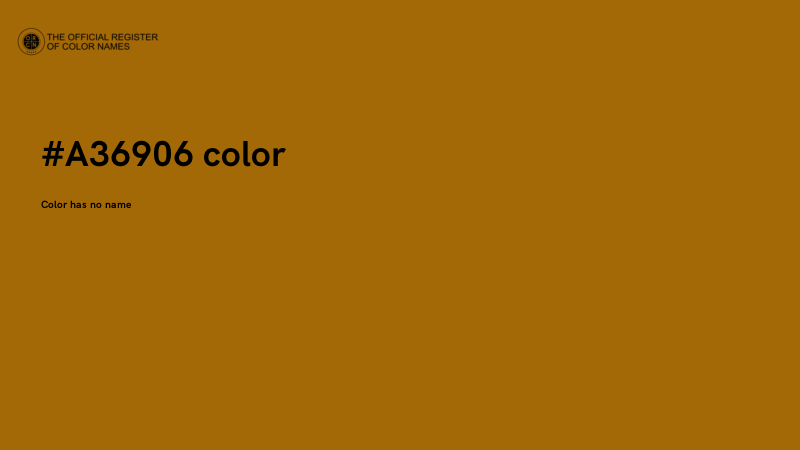 #A36906 color image