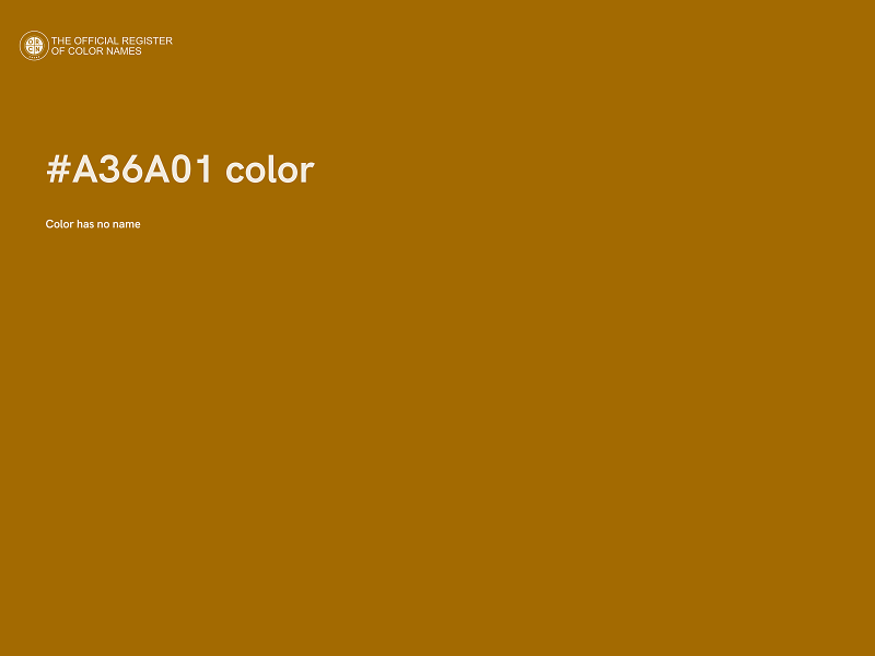 #A36A01 color image