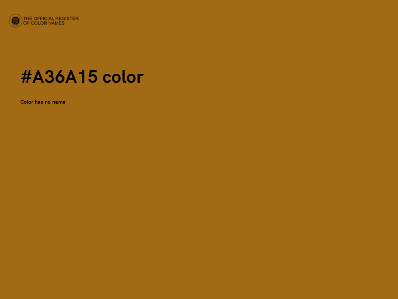 #A36A15 color image