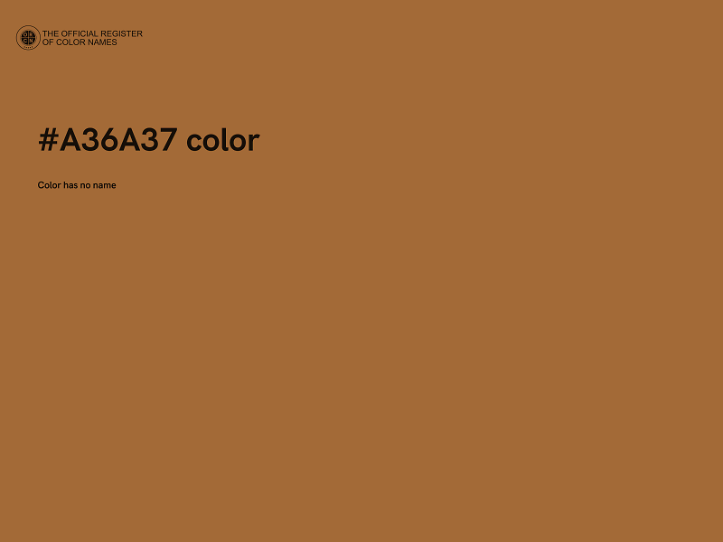#A36A37 color image