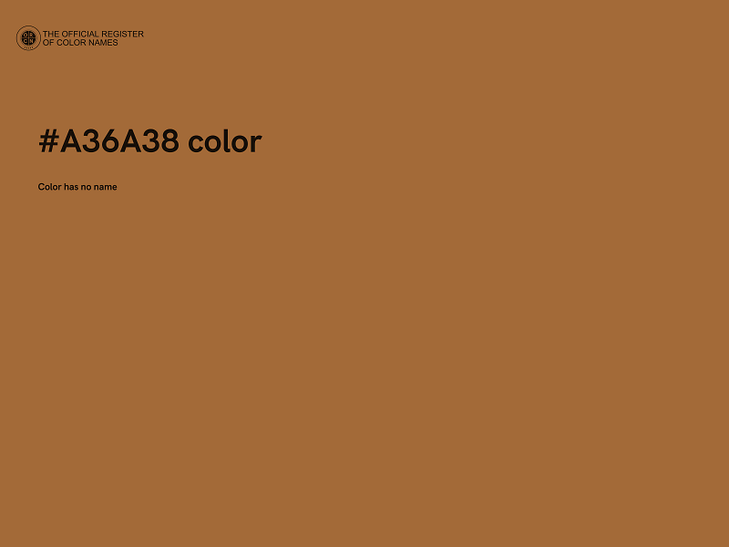 #A36A38 color image