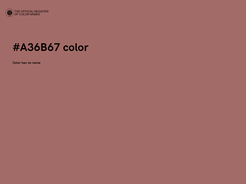 #A36B67 color image