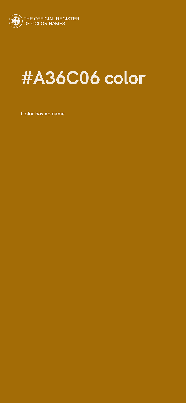 #A36C06 color image