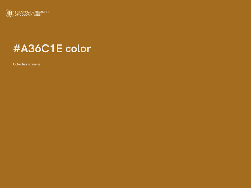 #A36C1E color image