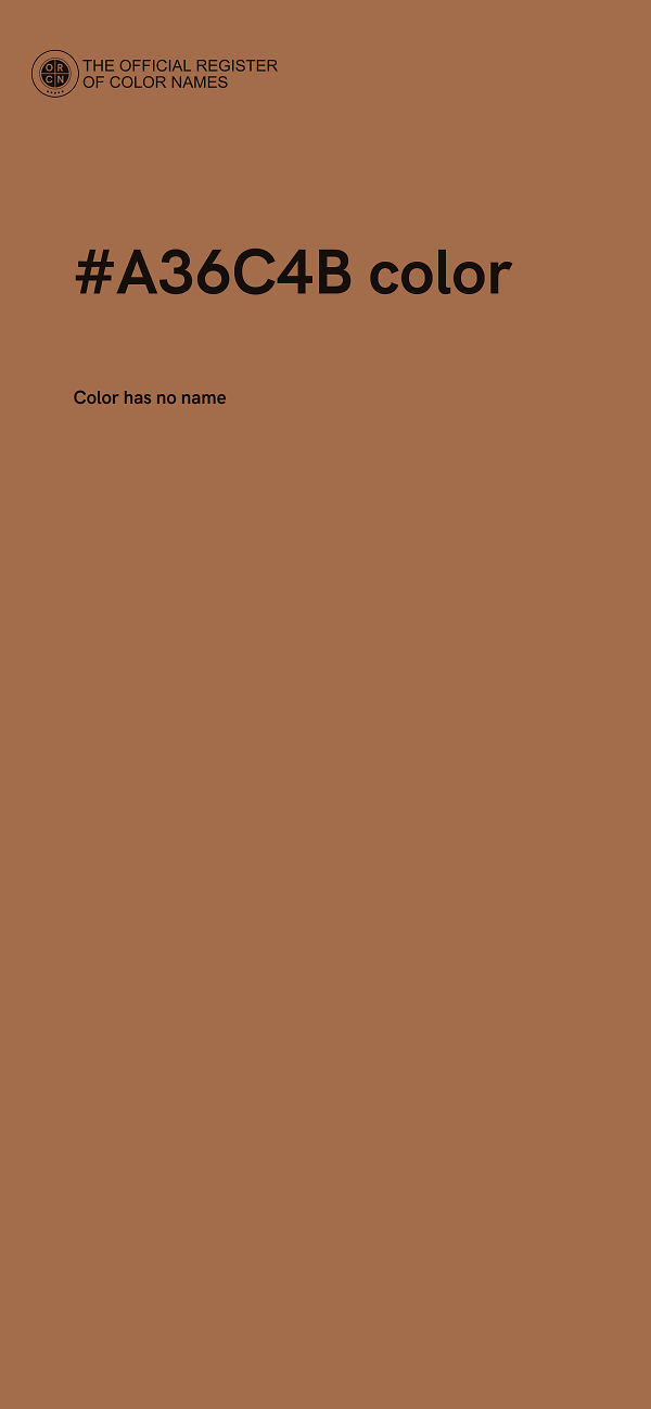 #A36C4B color image