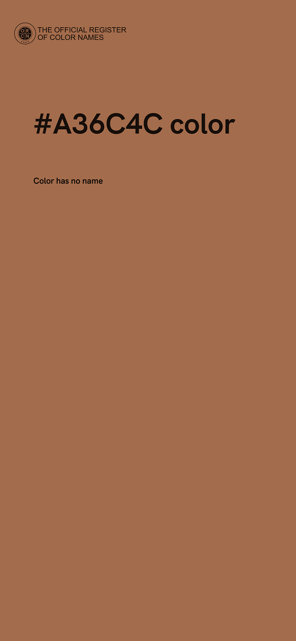 #A36C4C color image