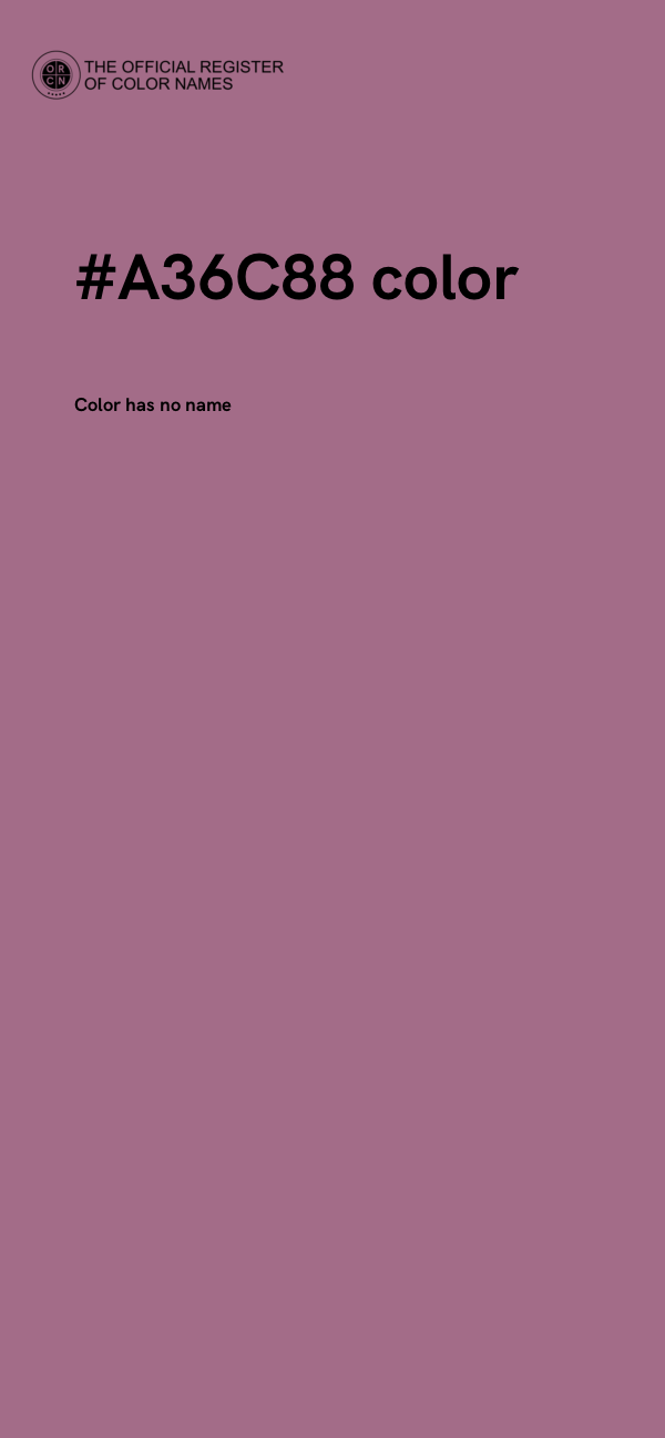 #A36C88 color image