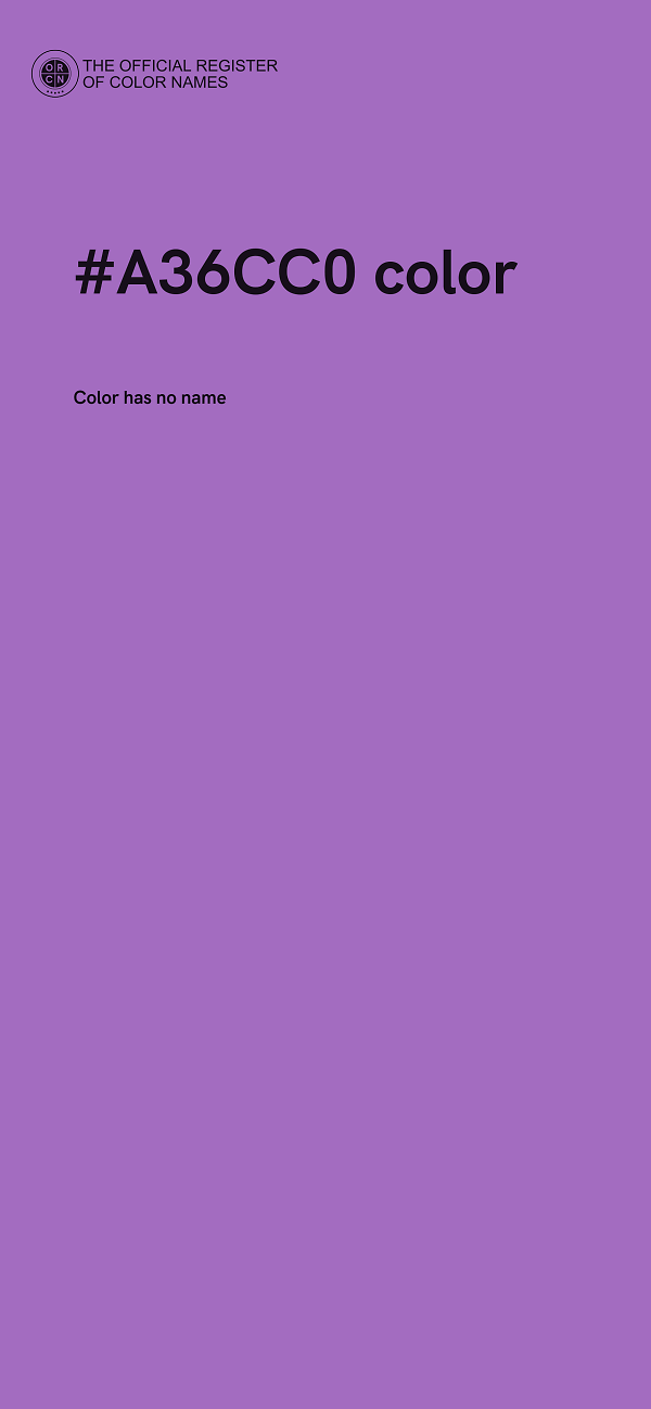 #A36CC0 color image