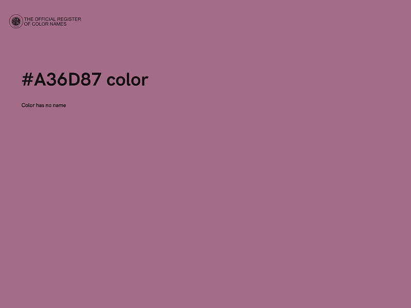 #A36D87 color image