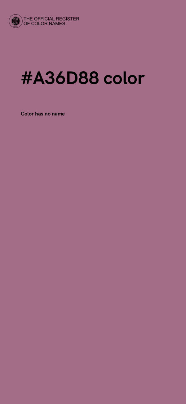 #A36D88 color image