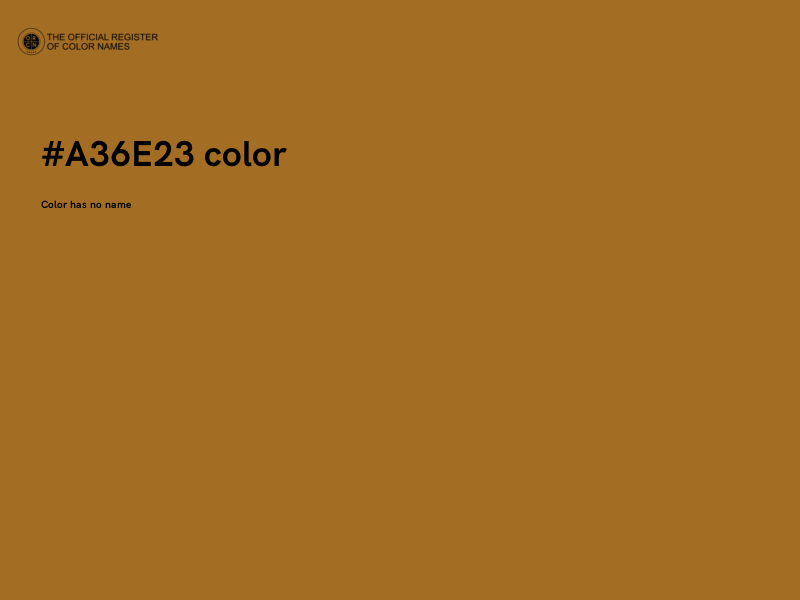 #A36E23 color image