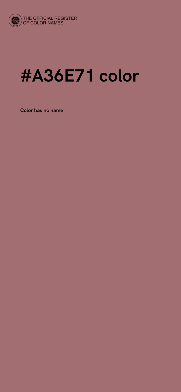 #A36E71 color image