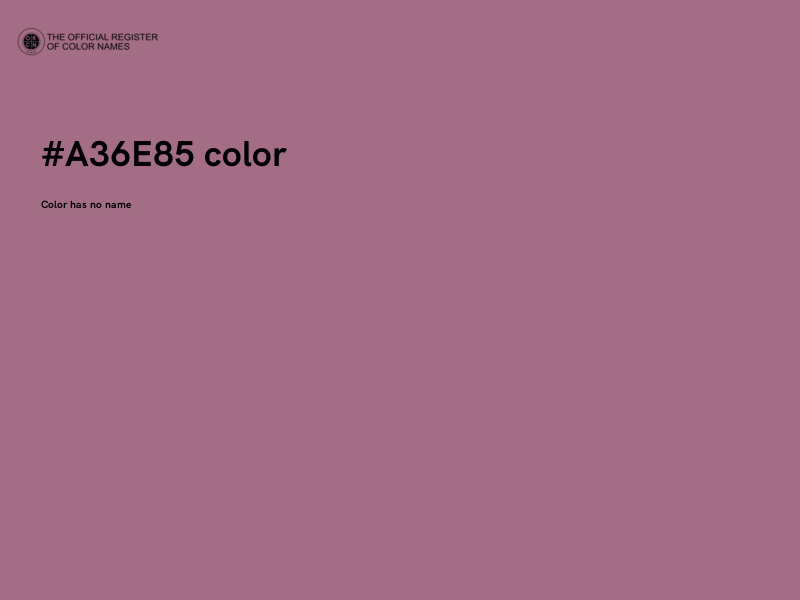 #A36E85 color image
