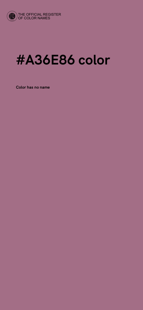 #A36E86 color image