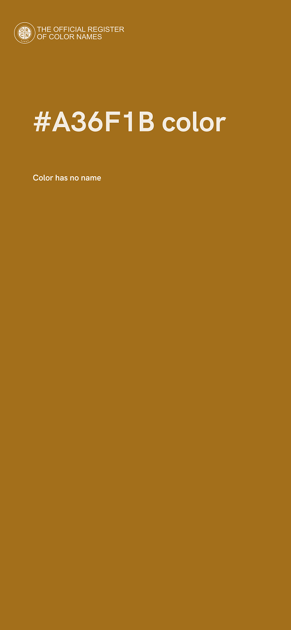 #A36F1B color image
