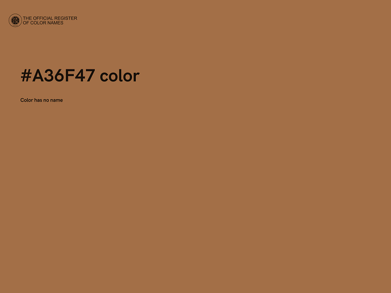 #A36F47 color image