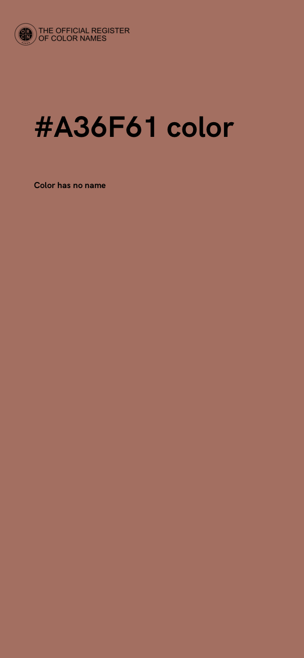 #A36F61 color image