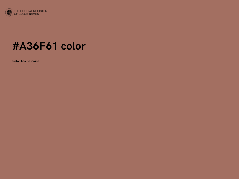#A36F61 color image