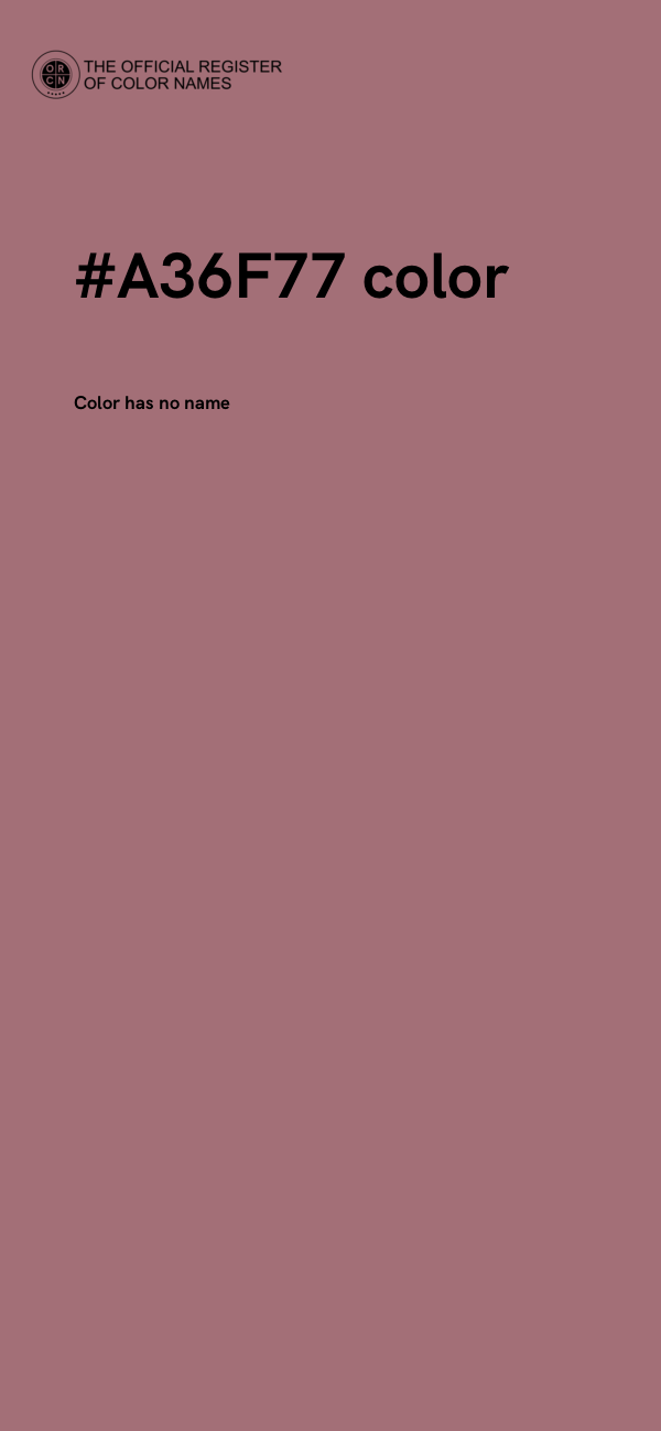 #A36F77 color image