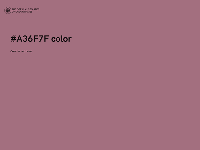 #A36F7F color image