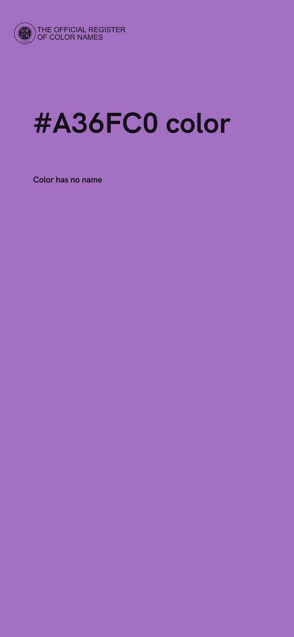 #A36FC0 color image