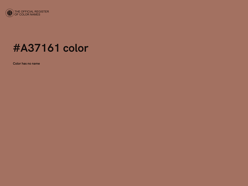 #A37161 color image