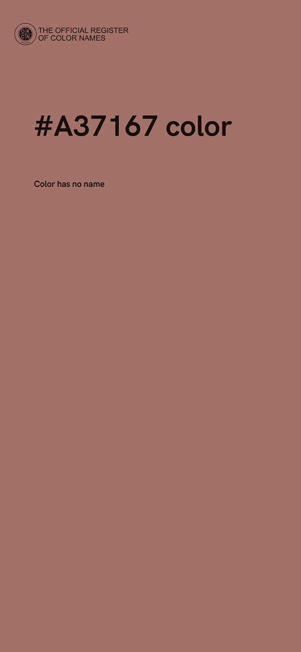 #A37167 color image