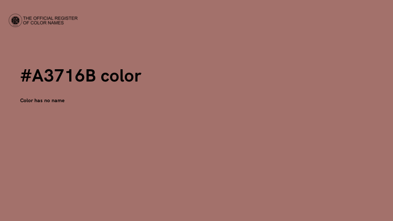 #A3716B color image