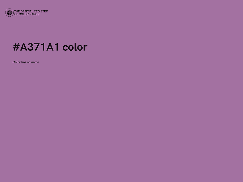 #A371A1 color image