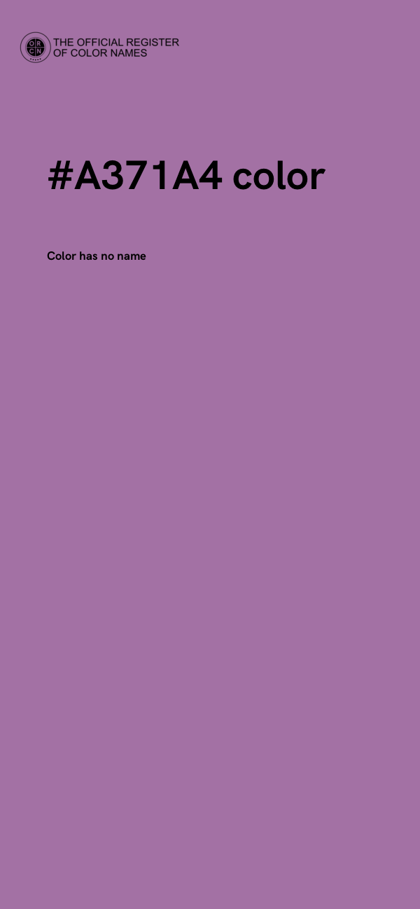 #A371A4 color image