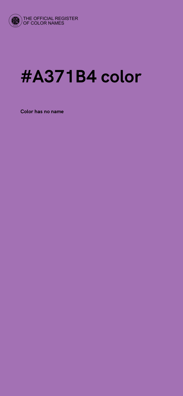 #A371B4 color image