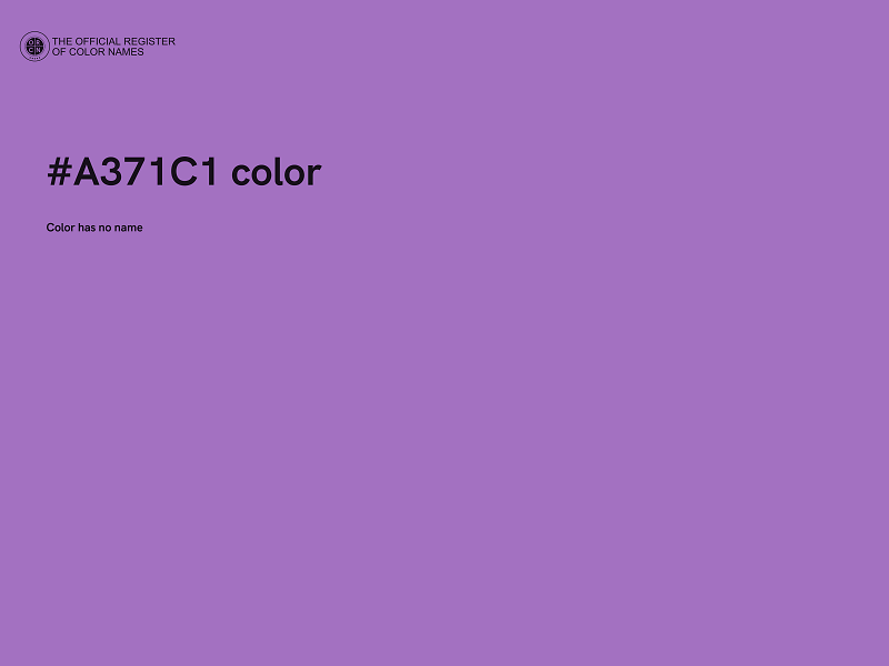 #A371C1 color image