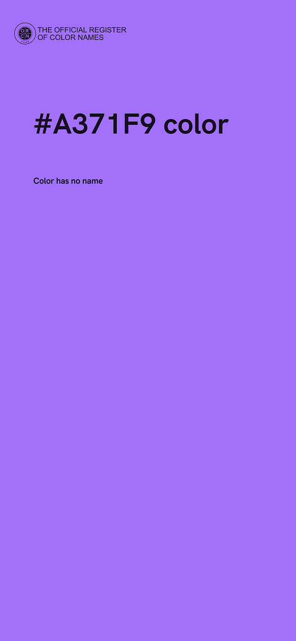 #A371F9 color image