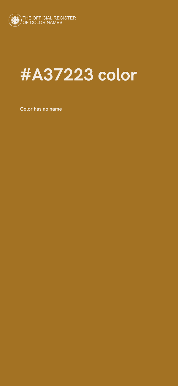 #A37223 color image