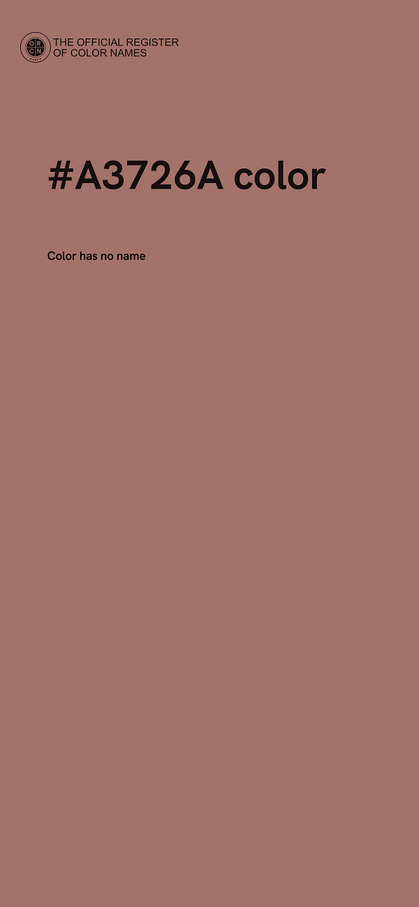 #A3726A color image