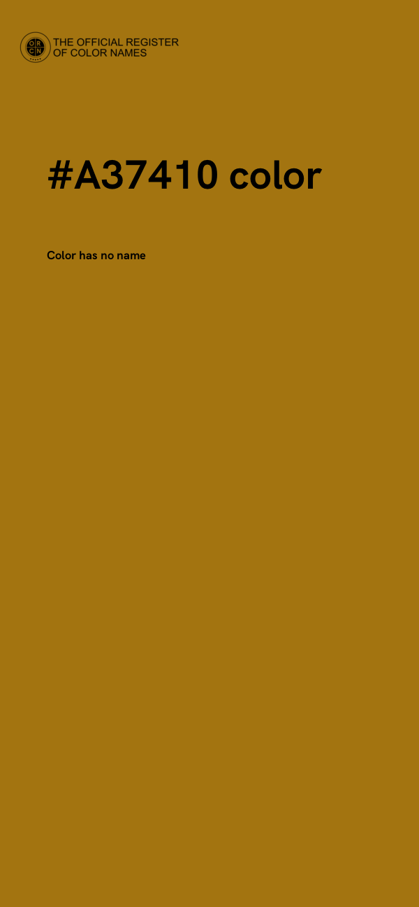 #A37410 color image