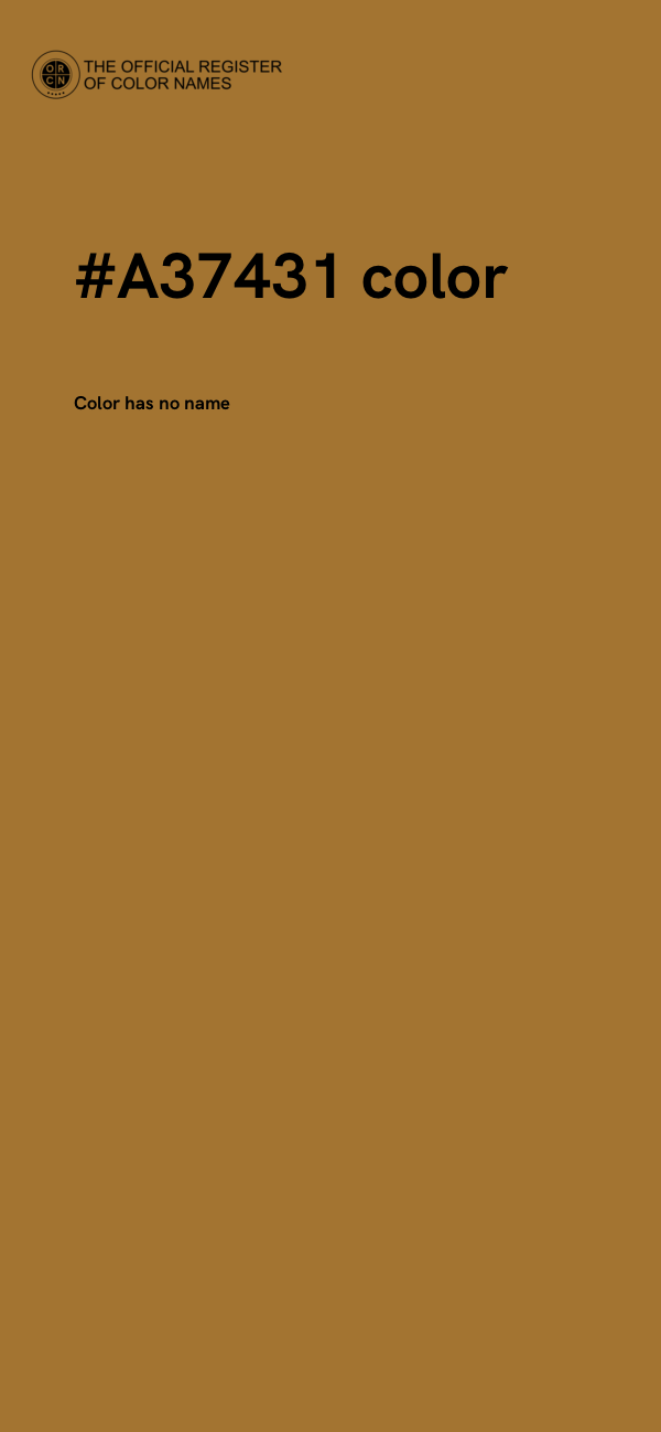 #A37431 color image