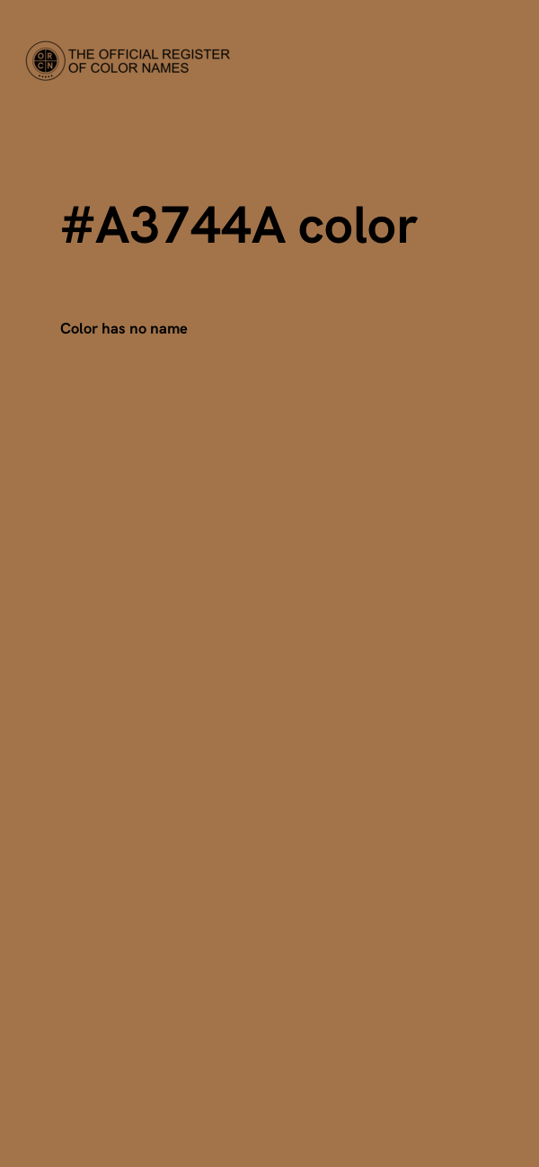 #A3744A color image