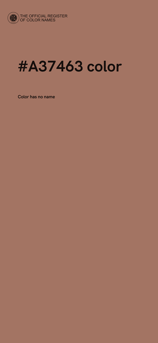 #A37463 color image
