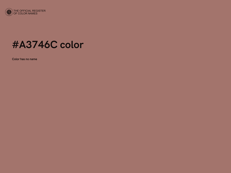 #A3746C color image