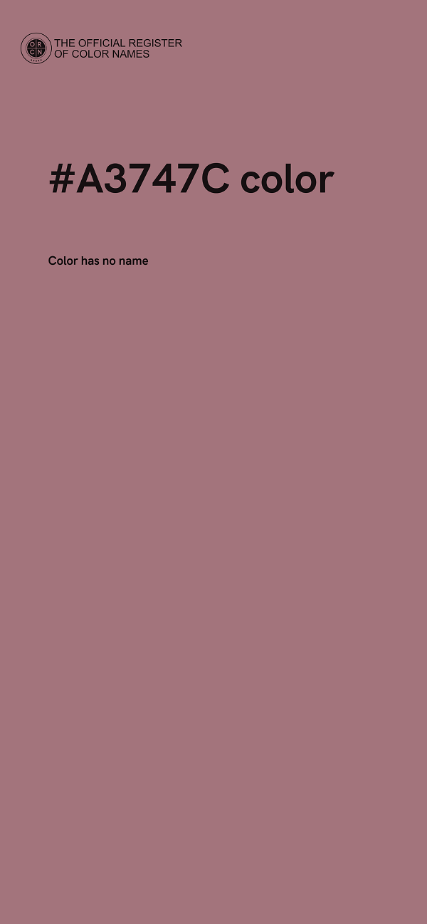 #A3747C color image