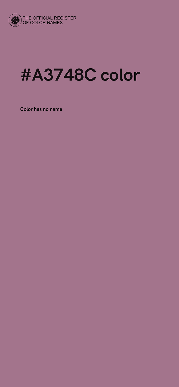 #A3748C color image